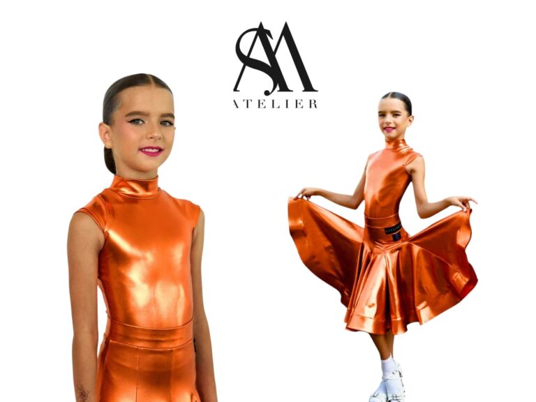 Juvenile Dress In Colour Bronze Foiled