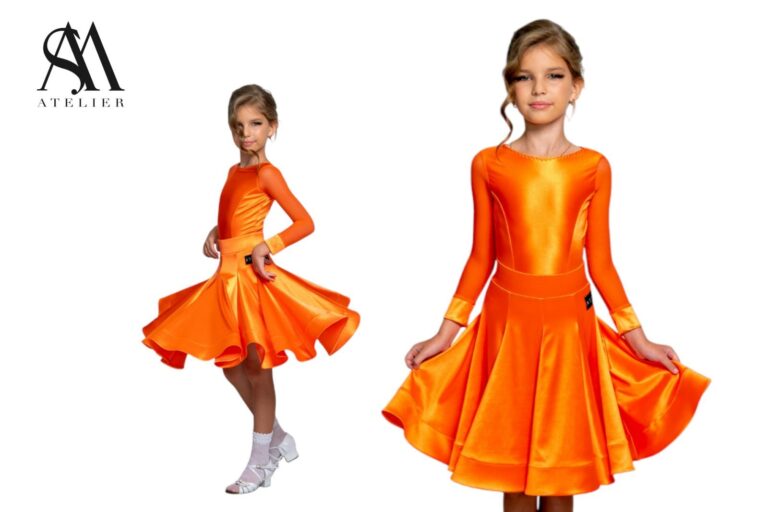 Juvenile Dress In Colour Bronze Orange