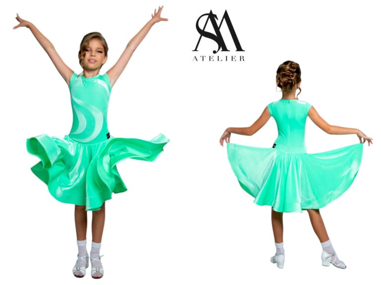 Juvenile Dress In Colour Dark Mint