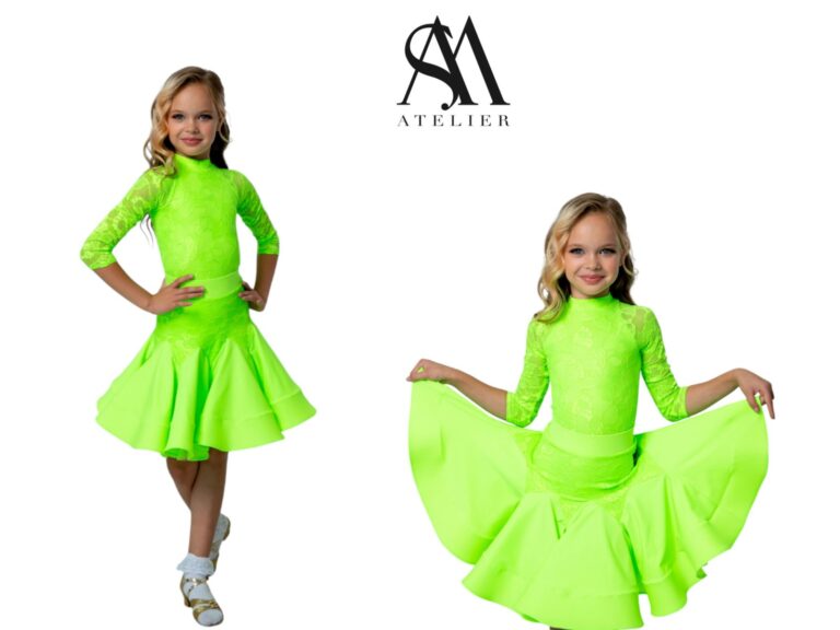Juvenile Dress In Colour Fluo Green
