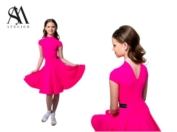 Juvenile Dress In Colour Fluo Pink