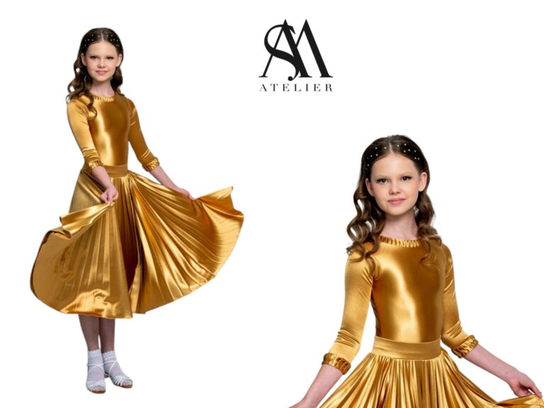 Juvenile Dress In Colour Gold
