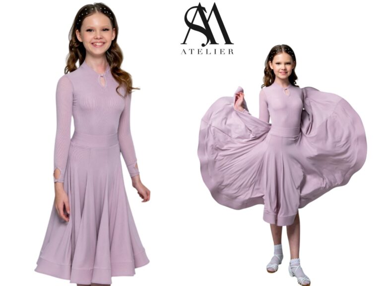 Juvenile Dress In Colour Lilac Powder