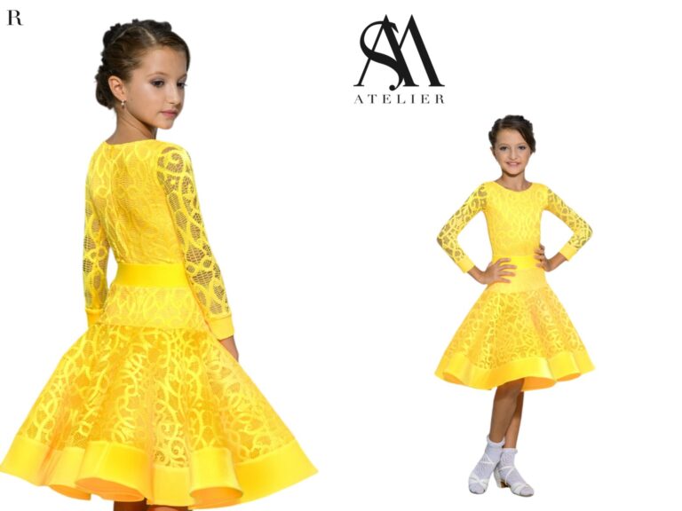 Juvenile Dress In Colour Saffron