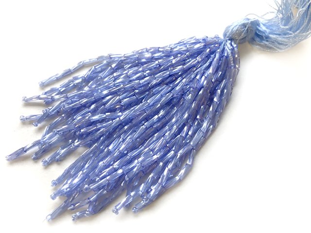 Bugle Bead Dropper Bunch BLUEBELL