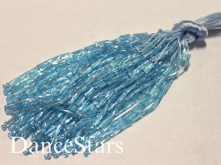 Bugle Bead Dropper Bunch ICE BLUE