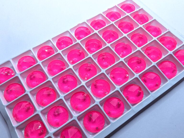 Rivoli Sew-On Stones - Astella FUCHSIA/NEON