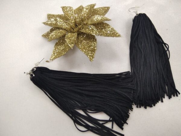 Fringe Earrings Color Black