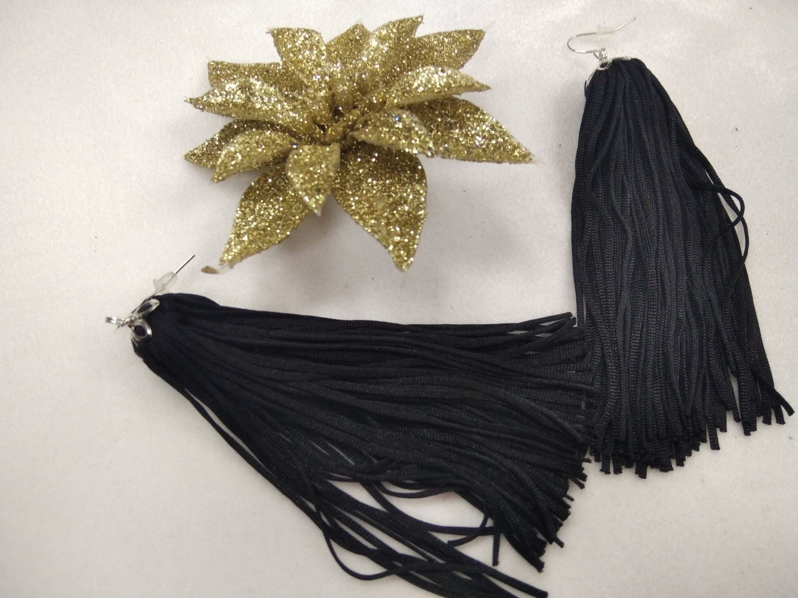Fringe Earrings Color Black