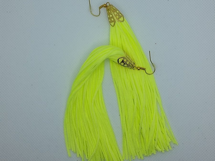 Fringe Earrings Color Lime