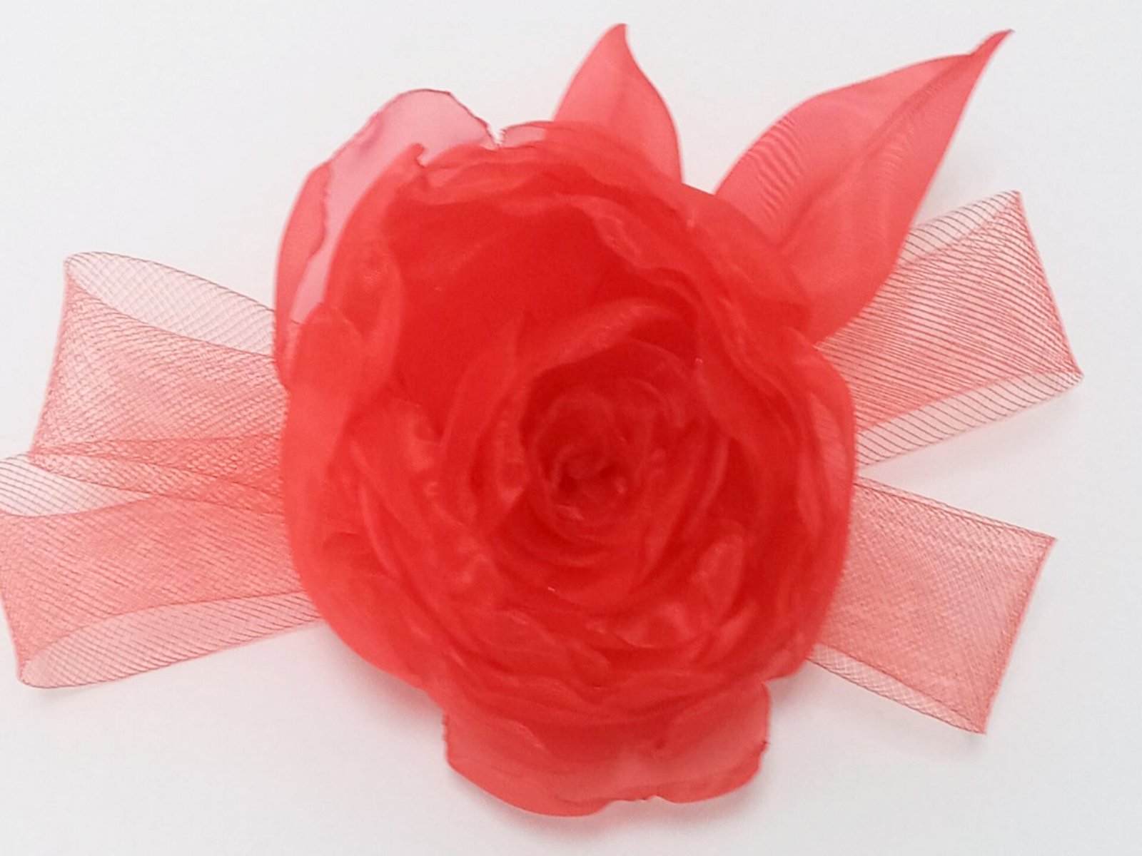 Hair Clips Peony Red