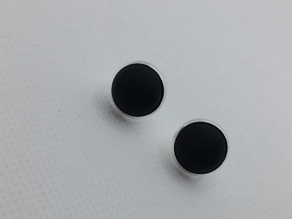 Stud Earrings Color Black-Silver