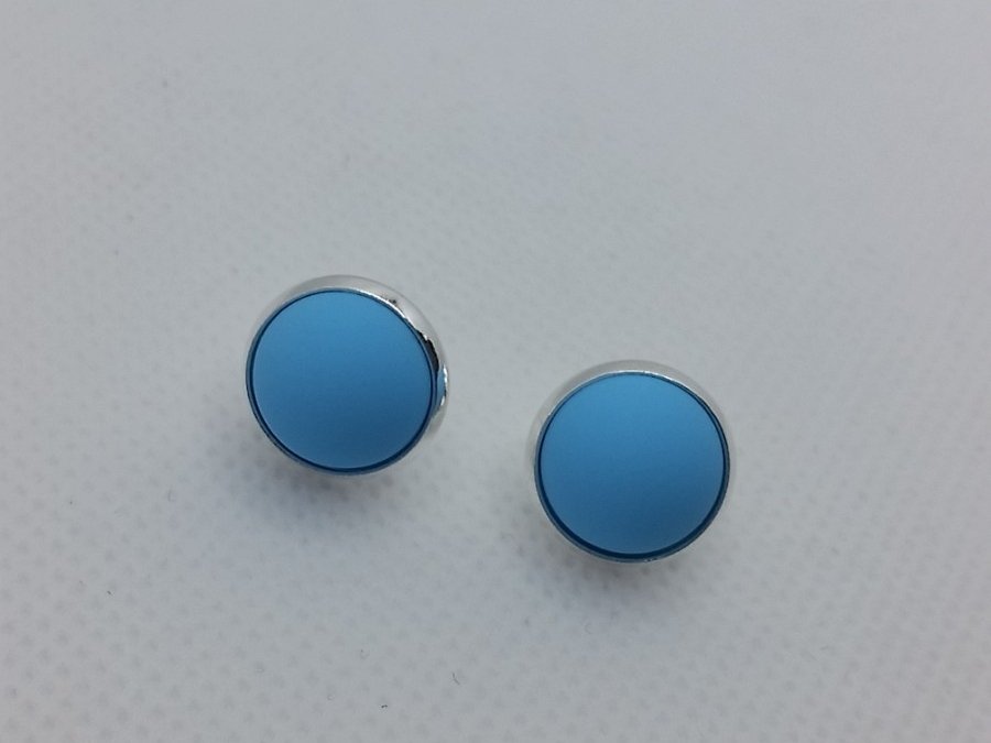 Stud Earrings Color Blue-Silver