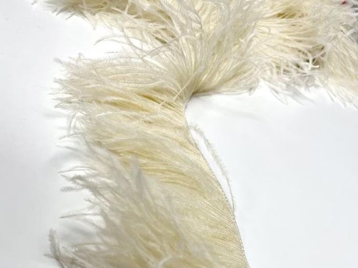 Ostrich Feather Fringe Trim BUTTERCREAM