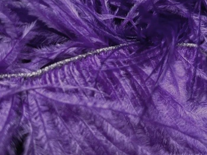 Ostrich Feather Fringe Trim PURPLE RAIN