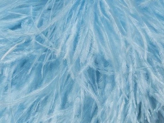Pure Ostrich Feather Boa Lux 6 Ply ICE BLUE