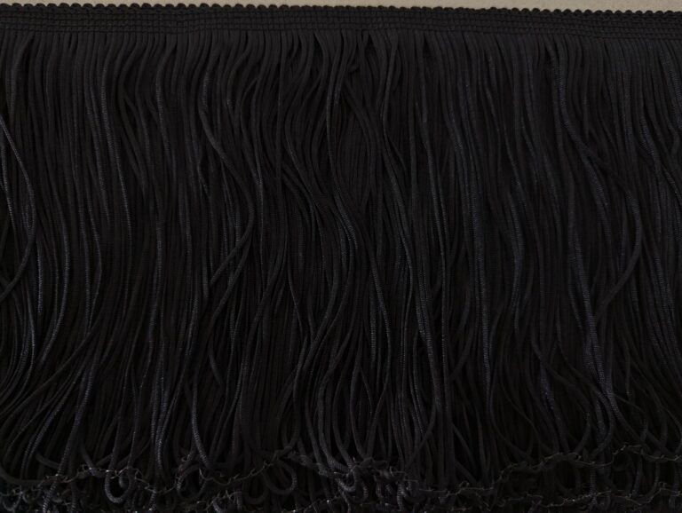 Fringe Trim Stretch 15 Cm - Astella - BLACK