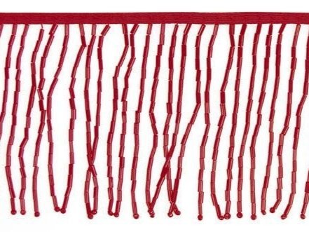 Elasticated Bead Fringe Trim FLAMENCO