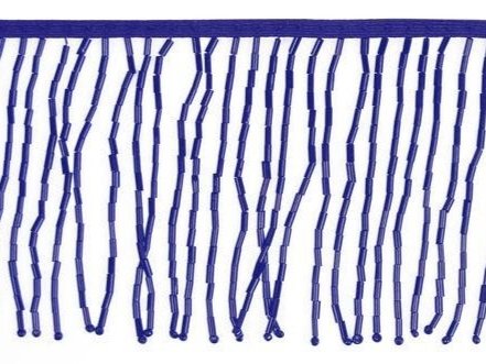 Elasticated Bead Fringe Trim SAPPHIRE