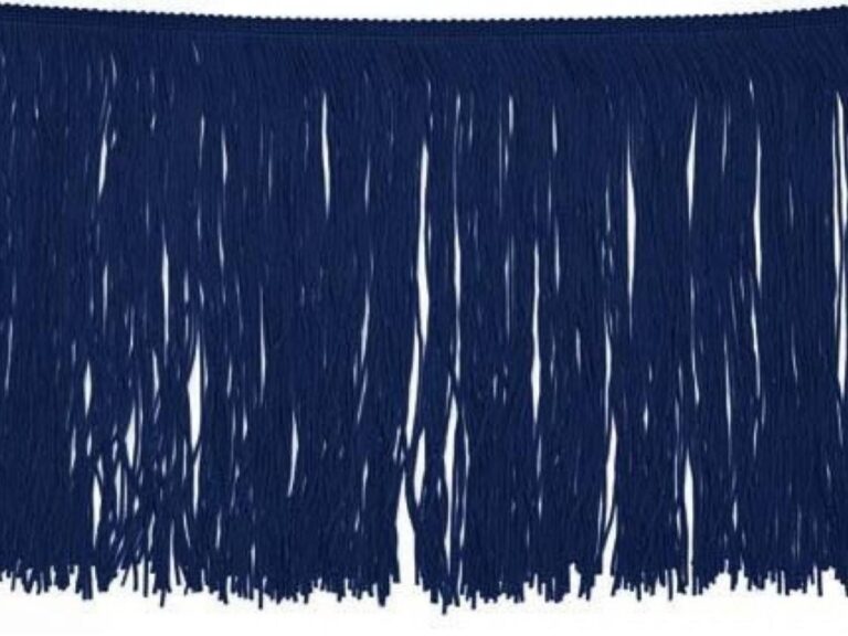 Tactel Fringe Trim 15 Cm NAVY