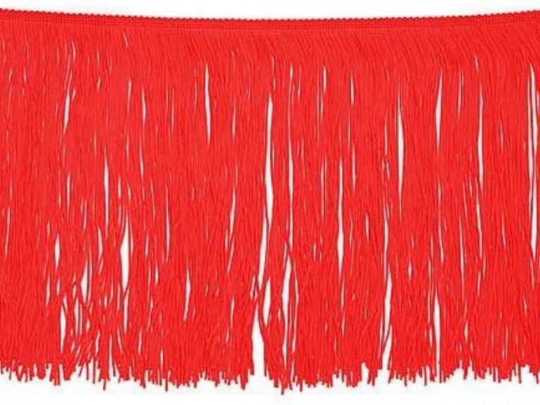 Tactel Fringe Trim 15 Cm SCARLET