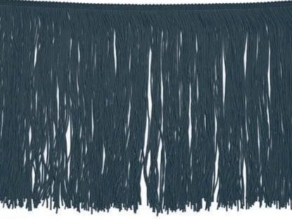 Tactel Fringe Trim 30 Cm - HEMATITE