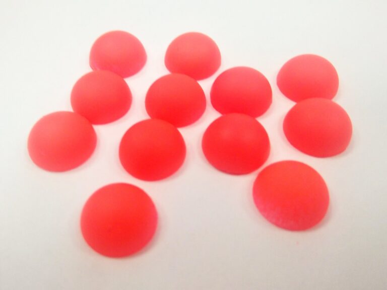 Matt Half Pearl Beads FLUORESCENT RED
