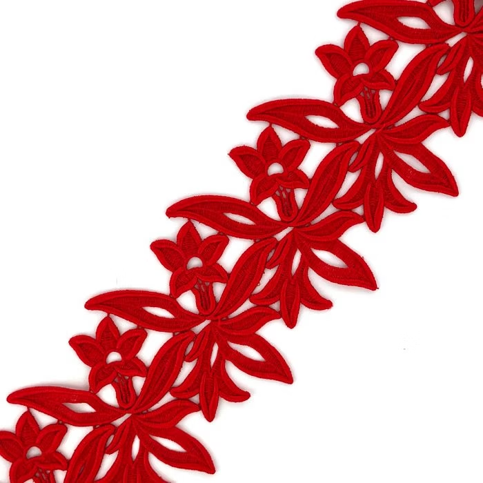 Lace Georgina Guipure Ribbon RED