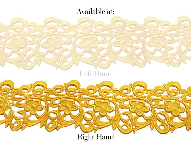 Lace Vintage Guipure Ribbon Rh SAFFRON
