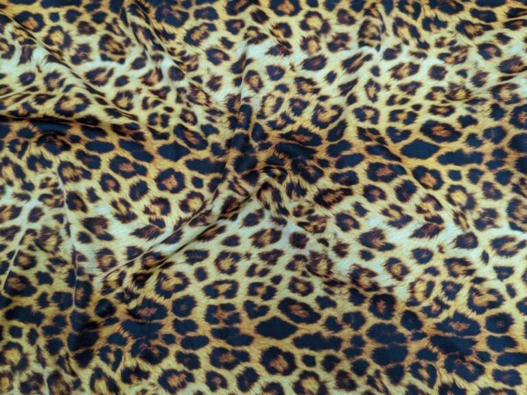 Print On Lycra LEOPARD STRIPE