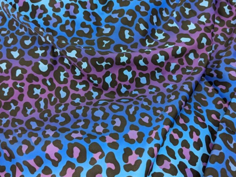 Print On Lycra - BLUEBELL/ICE BLUE