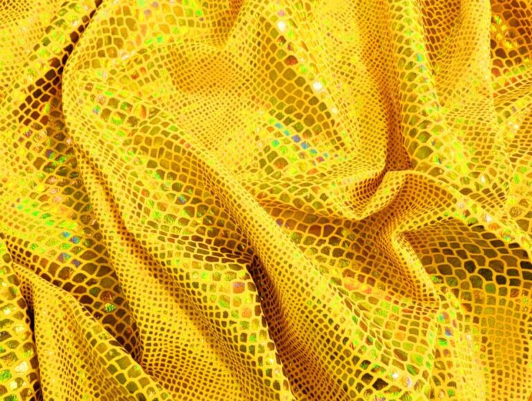 Lycra Python Foiled GOLD/SASSY YELLOW