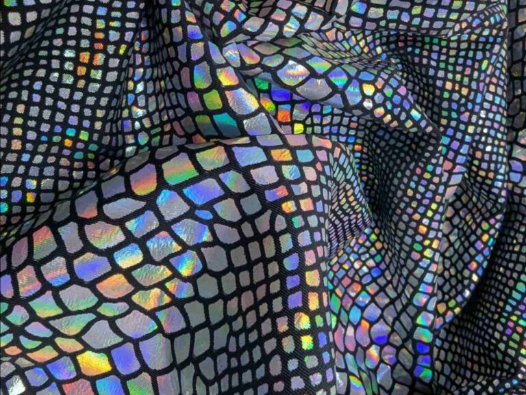 Lycra Python Foiled SILVER/BLACK