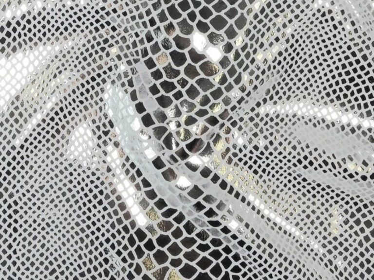 Lycra Python Foiled SILVER/WHITE