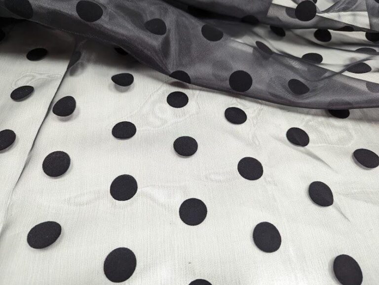 Organza Polka Dots BLACK