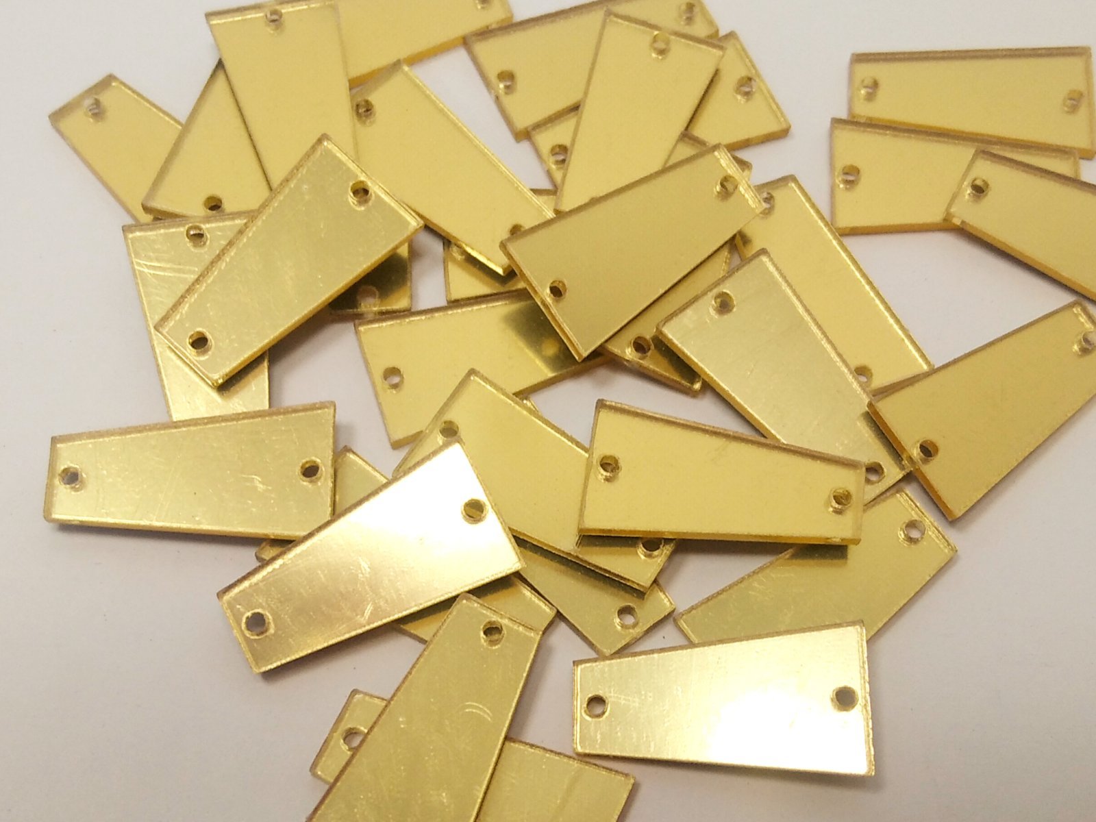 Trapezoid Sew-On Mirrors