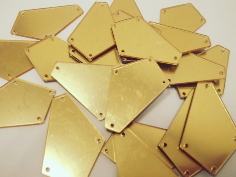 Pentagon Sew-On Mirrors GOLD