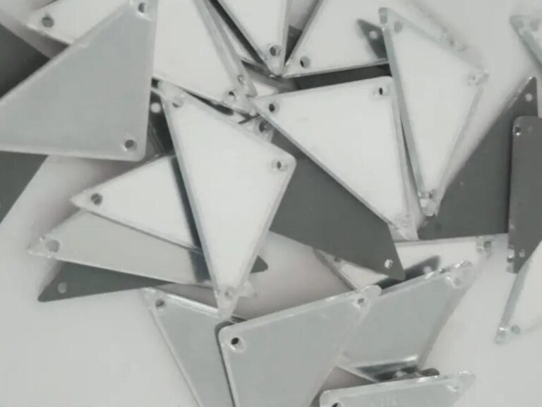 Tricutnik Sew-On Mirrors SILVER