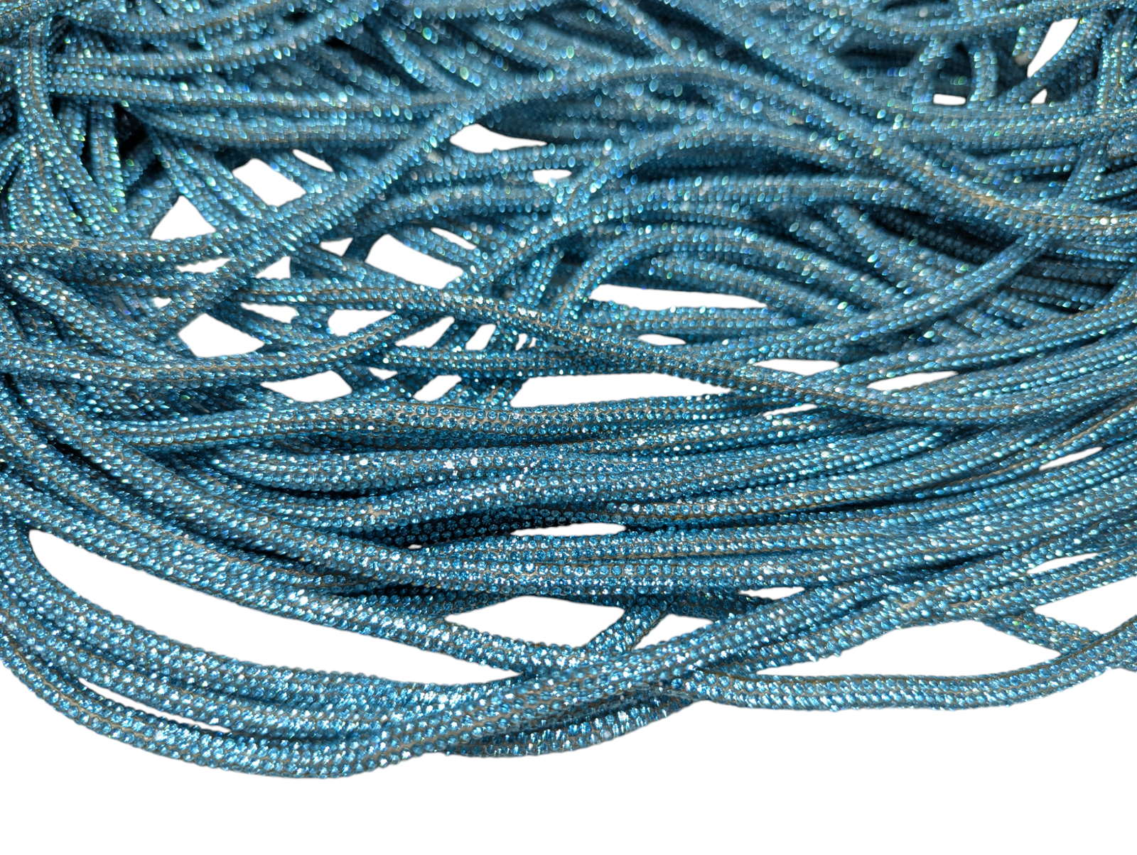Rhinestone Cord 6Mm Aquamarine