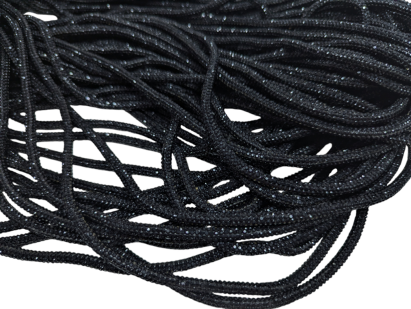Rhinestone Cord 6Mm Black
