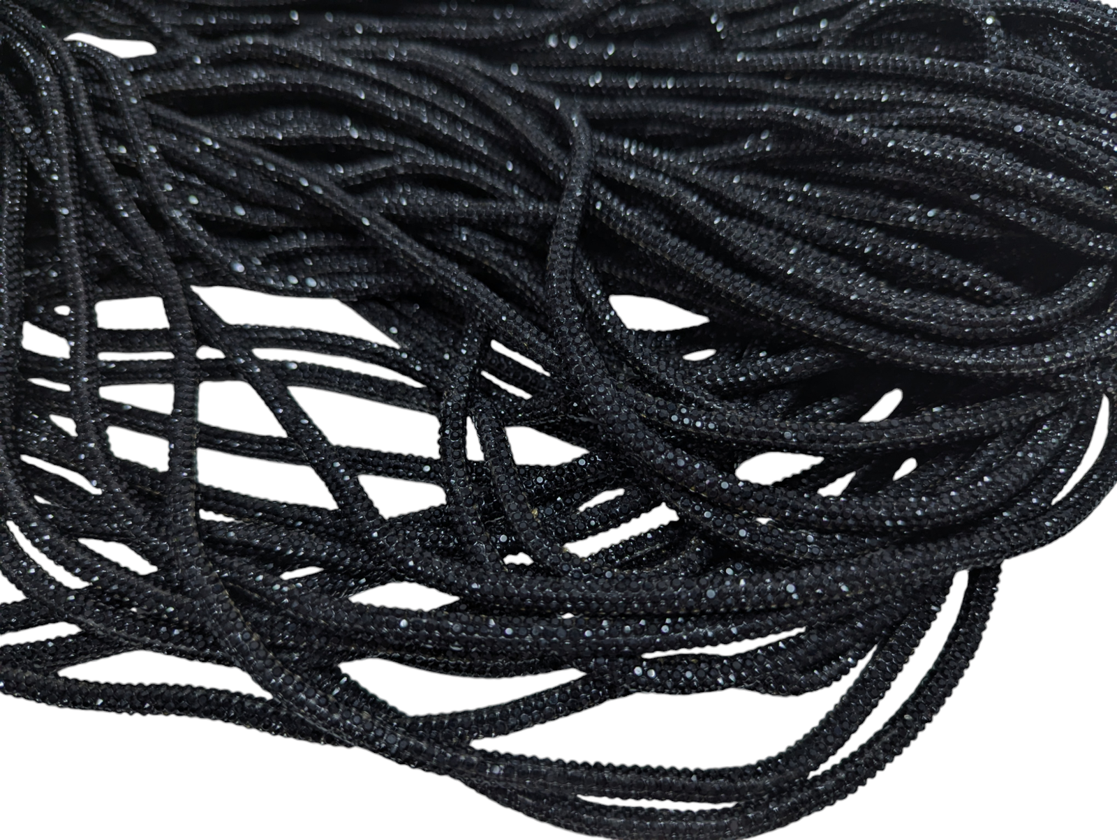Rhinestone Cord 6Mm Black