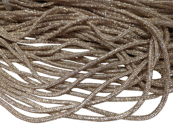 Rhinestone Cord 6Mm Bronze
