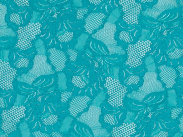 Floral Cascade Stretch Lace BLUE ZIRCON