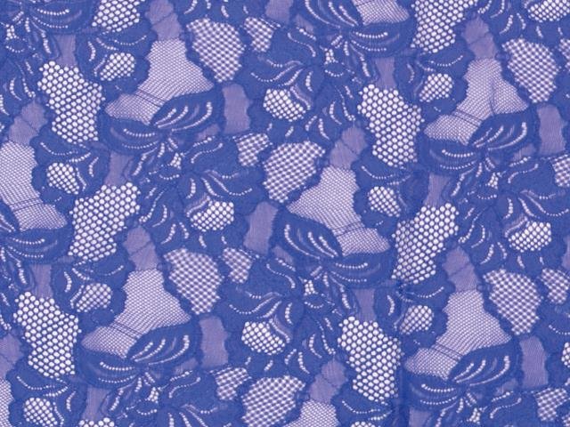 Floral Cascade Stretch Lace BLUEBERRY