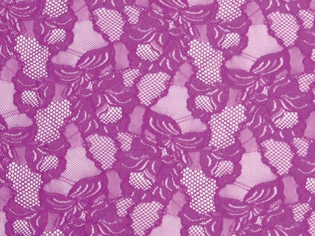 Floral Cascade Stretch Lace FUCHSIA PINK