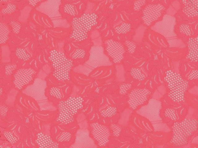Floral Cascade Stretch Lace SALMON
