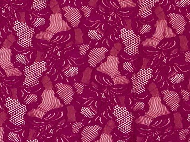 Floral Cascade Stretch Lace WINE