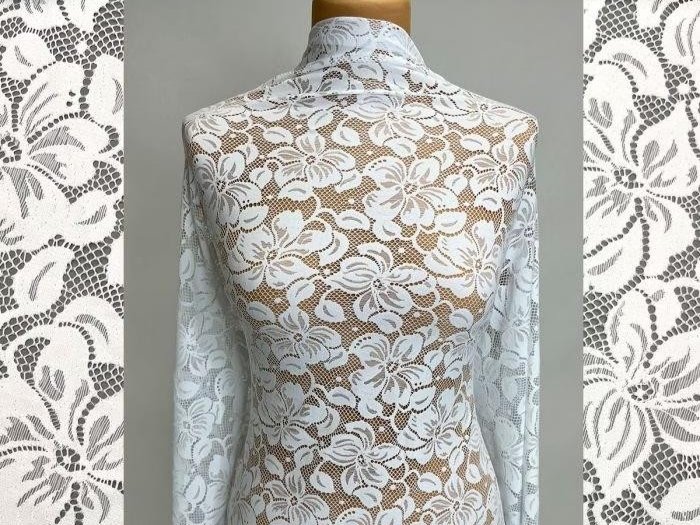 Florentina Stretch Lace WHITE