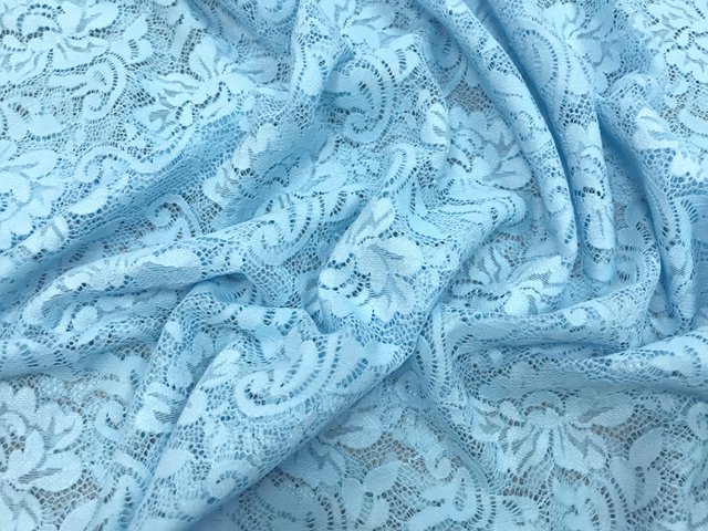 Flower Stretch Lace ICE BLUE