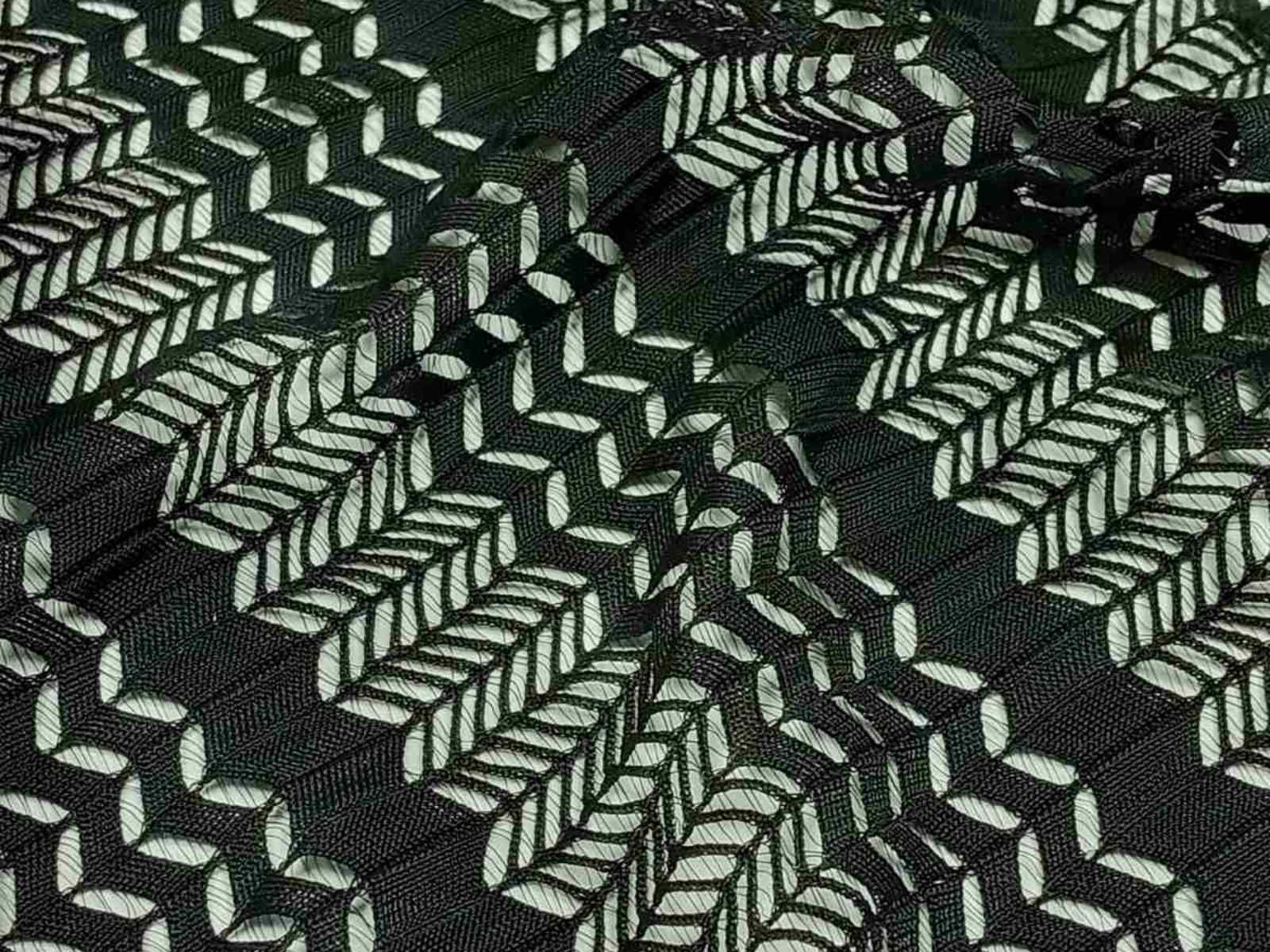 Stretch Lace Zigzag Stripe